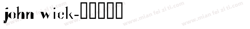 john wick字体转换